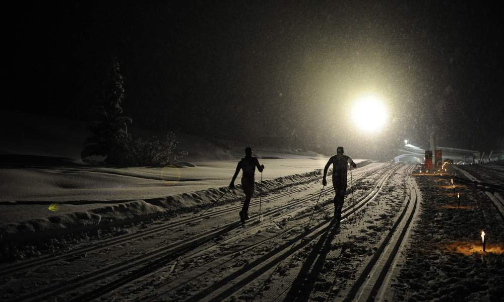 Enjoy cross-country skiing on the Seiser Alm at full moon