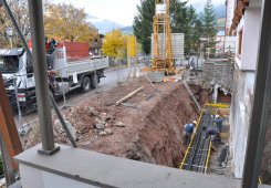 Das Fundament wird verstärkt.